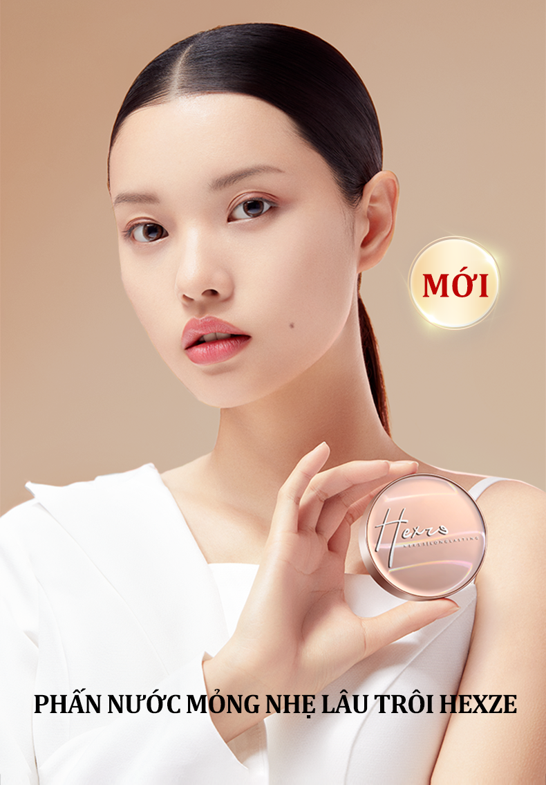 Quy cách sản phẩm cushion cấp ẩm kiềm dầu lâu trôi HEXZE 15g