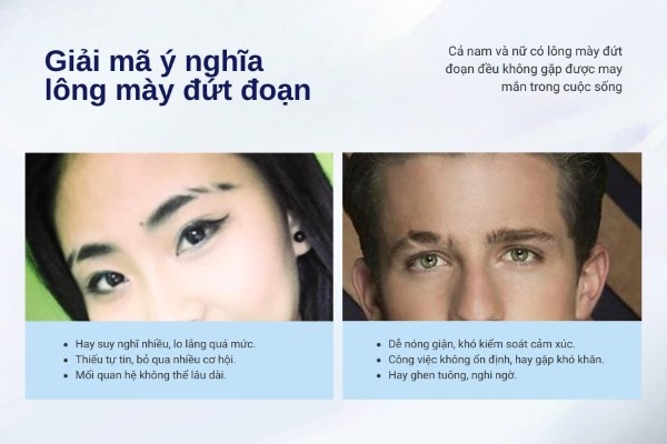 Giải mã bí ẩn về tướng số, vận mệnh của người sở hữu chân mày đứt đoạn