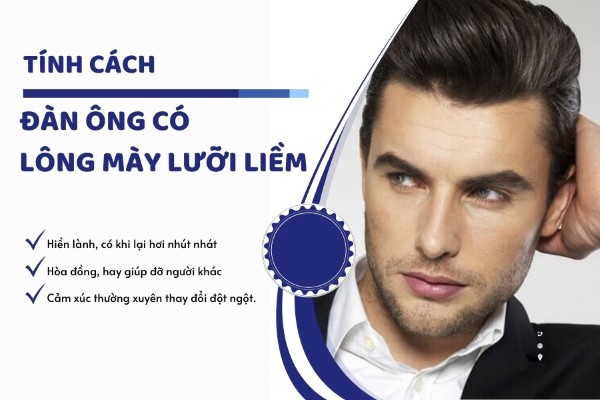 Tính cách của nam giới sở hữu dáng mày lưỡi liềm thường rất hiền lành