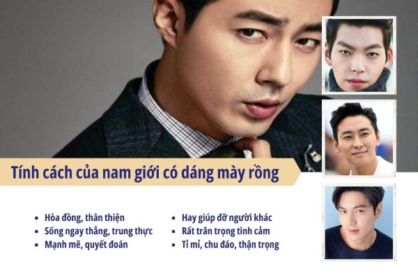 Nam giới sở hữu dáng mày rồng thường hòa đồng, thân thiện