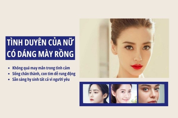 Đường tình duyên của nữ có tướng mày rồng thường có sự trắc trở