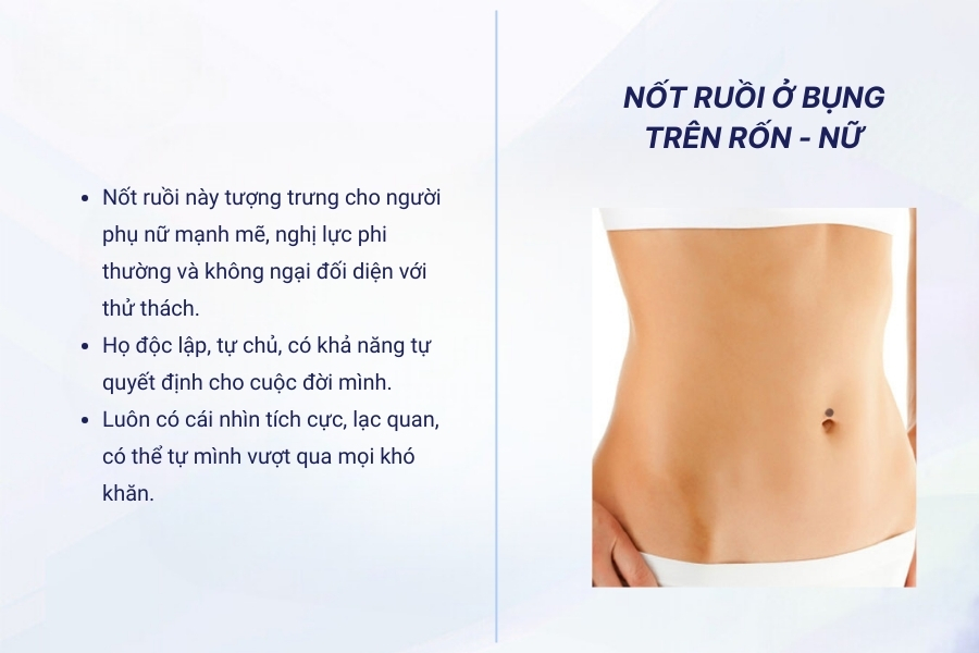 Ý nghĩa của nốt ruồi trên bụng của phụ nữ trong nhân tướng học?