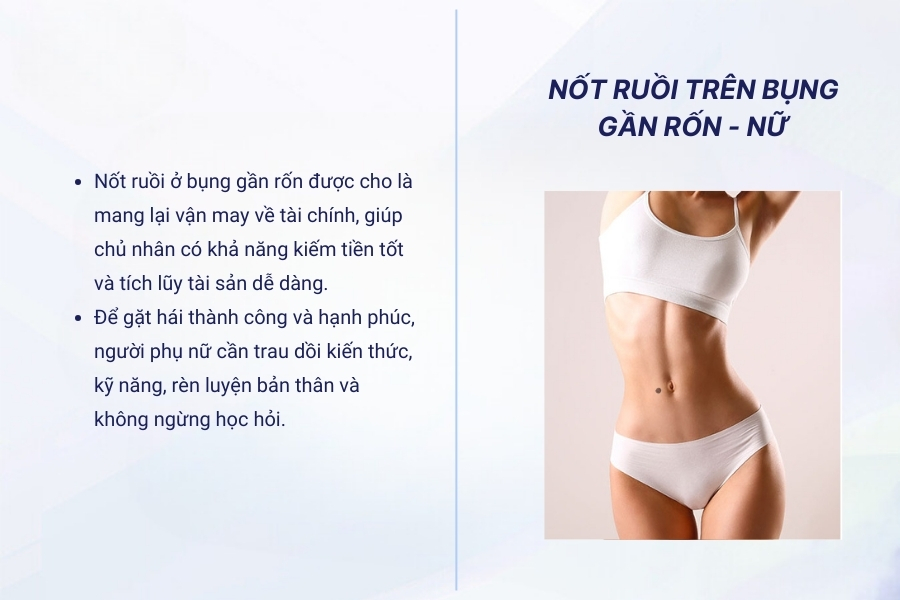 Nốt ruồi nằm gần rốn – Dấu hiệu của cuộc sống đủ đầy, sung túc