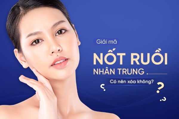 Nốt ruồi nhân trung (thọ đường) nằm ở chính giữa dưới mũi và trên môi