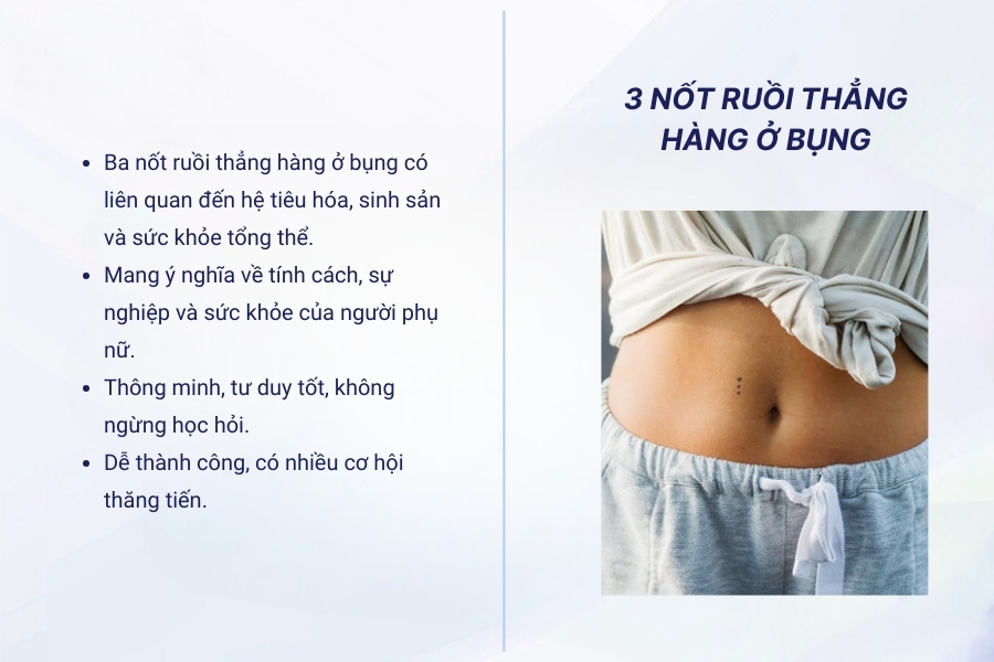 Có 3 nốt ruồi ngay bụng cảnh báo về vấn đề hệ tiêu hóa