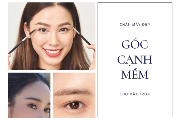 Dáng lông mày cho mặt tròn nên có thêm góc cạnh
