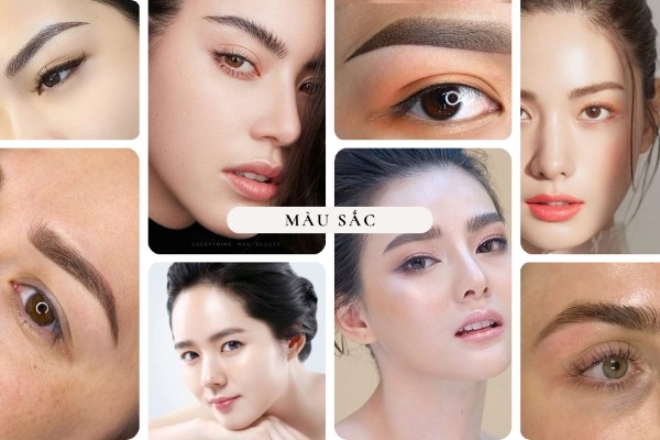 Màu chân mày hài hòa với màu da và màu tóc