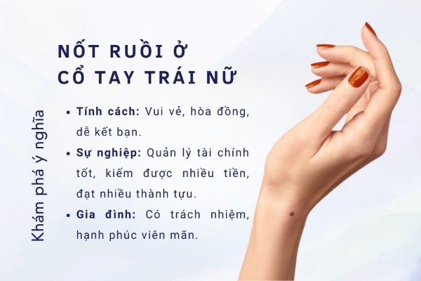 Ý nghĩa nốt ruồi ở cổ tay trái nữ tốt hay xấu?