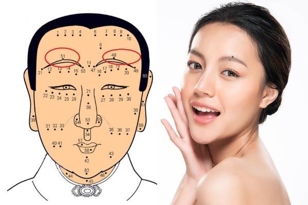 Nốt ruồi gần lông mày trên trán nữ – Tướng vượng phu, khéo hỗ trợ chồng