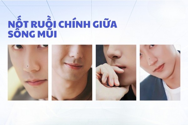 Nốt ruồi nằm ở chính giữa đầu sống mũi