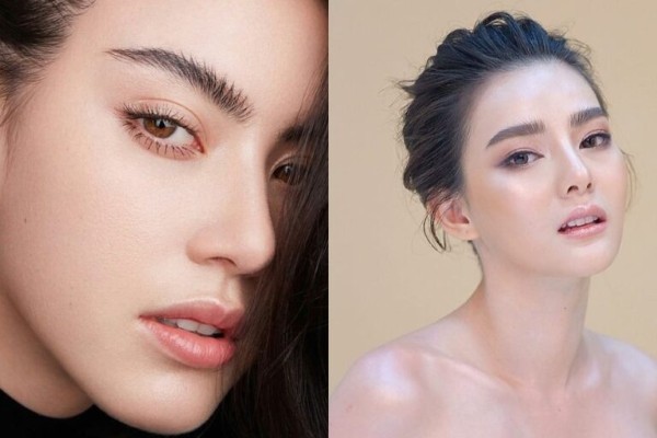 Chân mày ngang Thái có nét đậm, cong nhẹ như cánh cung Chân mày ngang Thái có nét đậm, cong nhẹ như cánh cung