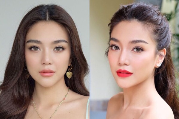 Mặt trái tim có cằm nhọn nên chọn chân mày có đường nét mềm mại