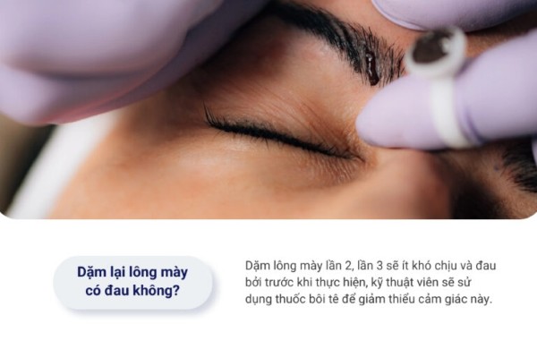 Dặm chân mày điêu khắc có đau không? Dặm chân mày điêu khắc có đau không?