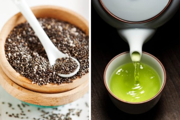Mặt nạ hạt chia và trà xanh là sự kết hợp lý tưởng để nâng cao sức khỏe làn da, làm giảm nếp nhăn và tăng cường độ đàn hồi.