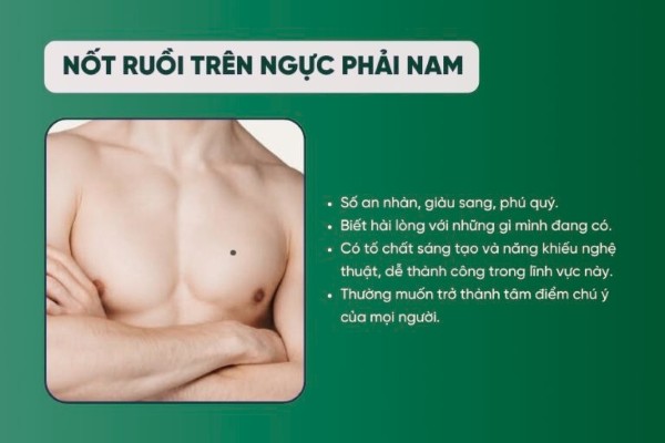 Nốt ruồi trên ngực phải nam giới – Cuộc sống an nhàn, ít lo toan vật chất Nốt ruồi trên ngực phải nam giới – Cuộc sống an nhàn, ít lo toan vật chất
