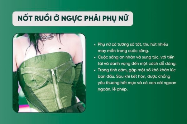 Nốt ruồi ở ngực phải phụ nữ – Dấu hiệu may mắn và hạnh phúc viên mãn Nốt ruồi ở ngực phải phụ nữ – Dấu hiệu may mắn và hạnh phúc viên mãn