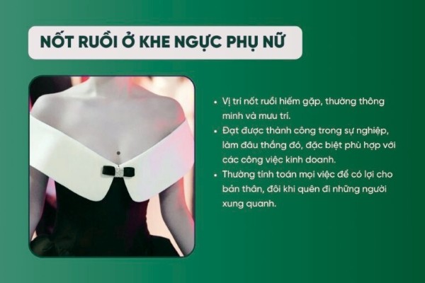 Nốt ruồi ở khe ngực nữ – Thông minh, sắc sảo và đầy toan tính Nốt ruồi ở khe ngực nữ – Thông minh, sắc sảo và đầy toan tính