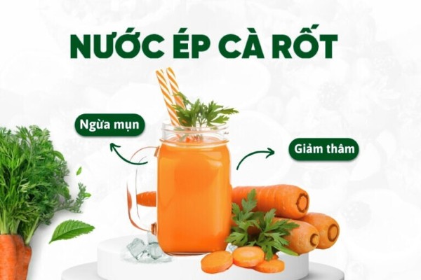 Nước ép đẹp da trị mụn từ cà rốt giúp trị mụn và làm da sáng mịn Nước ép đẹp da trị mụn từ cà rốt giúp trị mụn và làm da sáng mịn