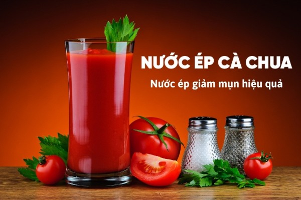 Uống nước ép cà chua thường xuyên hỗ trợ điều trị mụn do nội tiết hiệu quả Uống nước ép cà chua thường xuyên hỗ trợ điều trị mụn do nội tiết hiệu quả