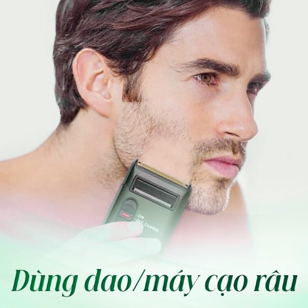 Triệt râu quai nón bằng dao cạo râu