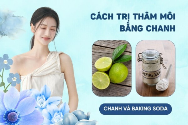 Tẩy da chết cho môi và cải thiện tình trạng thâm sạm viền môi với chanh và baking soda