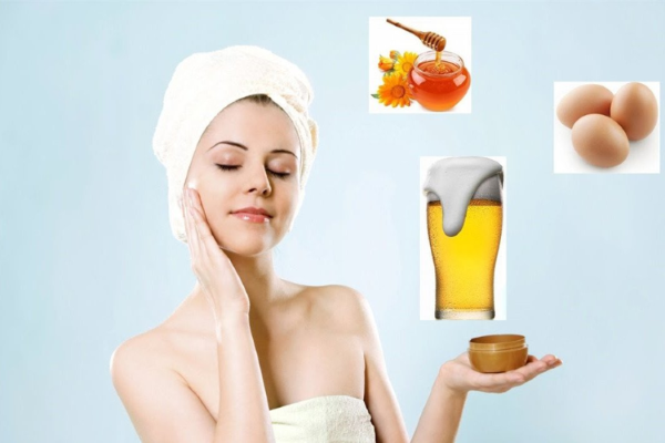 Da mềm mịn, săn chắc hơn khi rửa mặt bằng bia với trứng gà