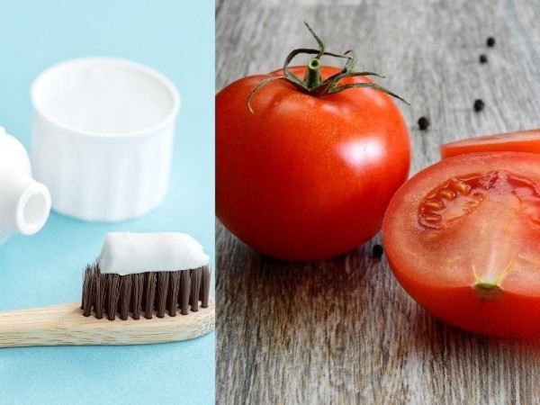 Cách tẩy lông nách bằng kem đánh răng với cà chua