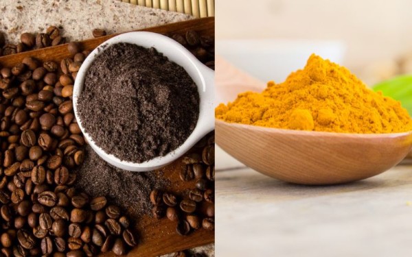 Tẩy tế bào chết bằng bã cà phê và tinh bột nghệ Tẩy tế bào chết bằng bã cà phê và tinh bột nghệ