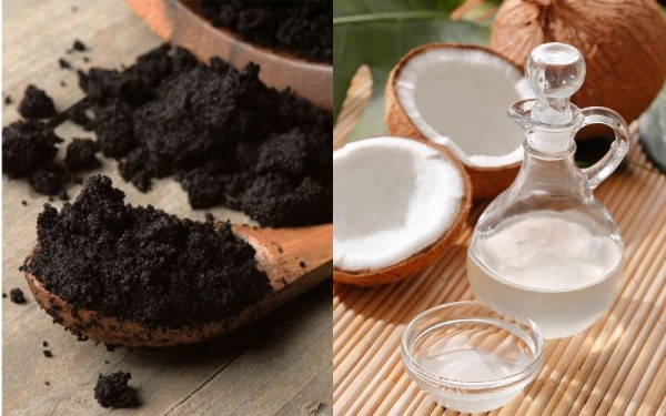 Tẩy tế bào chết bằng bã cà phê và dầu dừa Tẩy tế bào chết bằng bã cà phê và dầu dừa