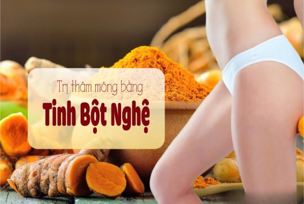 Làm trắng vùng mông bằng tinh bột nghệ