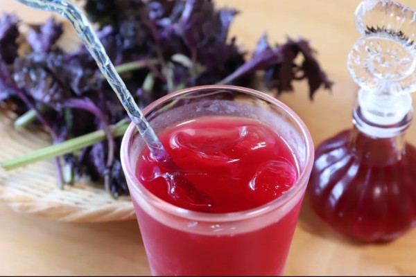 Cách pha lá tía tô làm trắng da nguyên chất