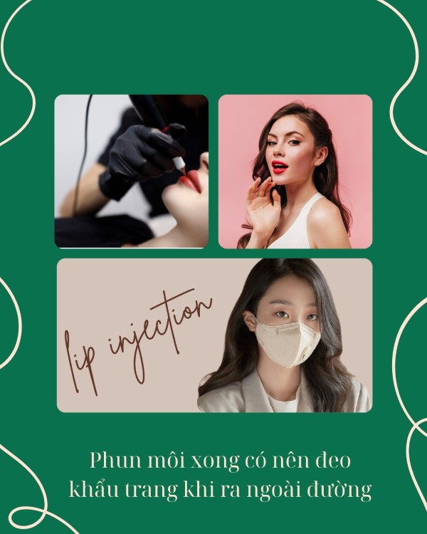 Phun môi xong có nên đeo khẩu trang khi ra ngoài đường