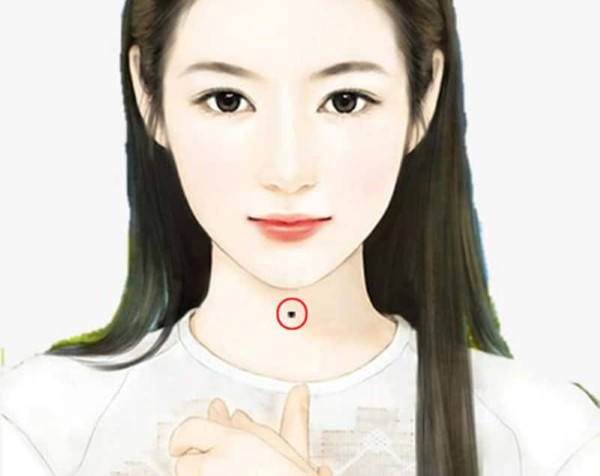 Nốt ruồi ở trước cổ