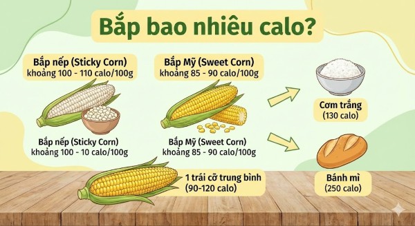 Bắp bao nhiêu calo?