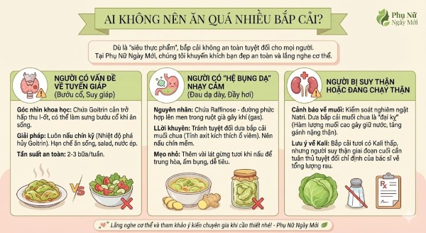 Ai không nên ăn quá nhiều bắp cải?