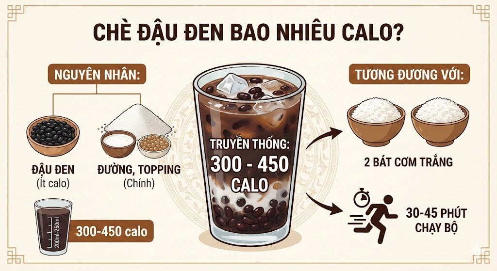 Chè đậu đen bao nhiêu calo? Giải mã hàm lượng dinh dưỡng thực tế