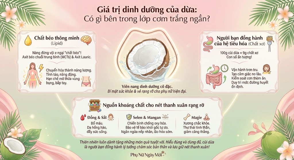 Giá trị dinh dưỡng của dừa