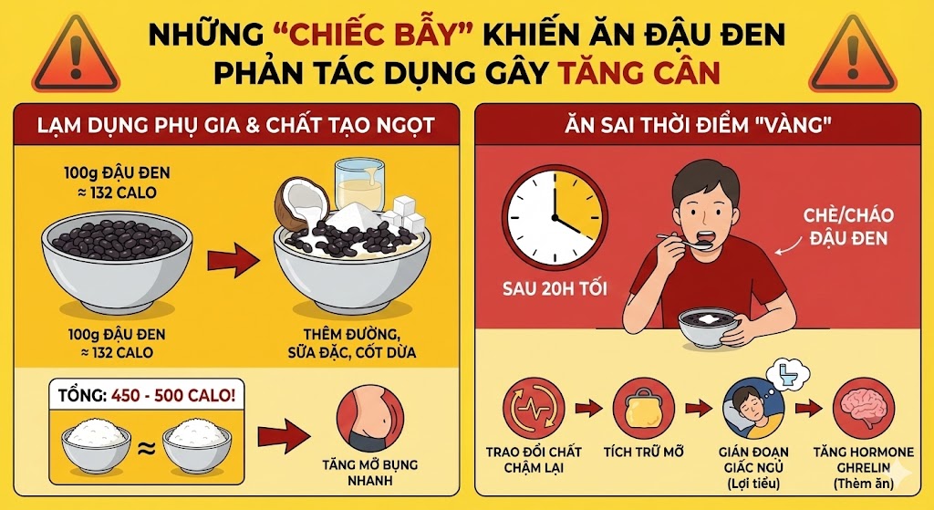 Những "chiếc bẫy" khiến ăn đậu đen phản tác dụng và gây tăng cân
