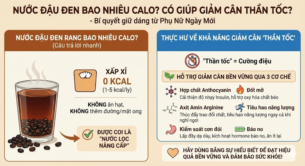 Nước đậu đen bao nhiêu calo? Có giúp giảm cân thần tốc?