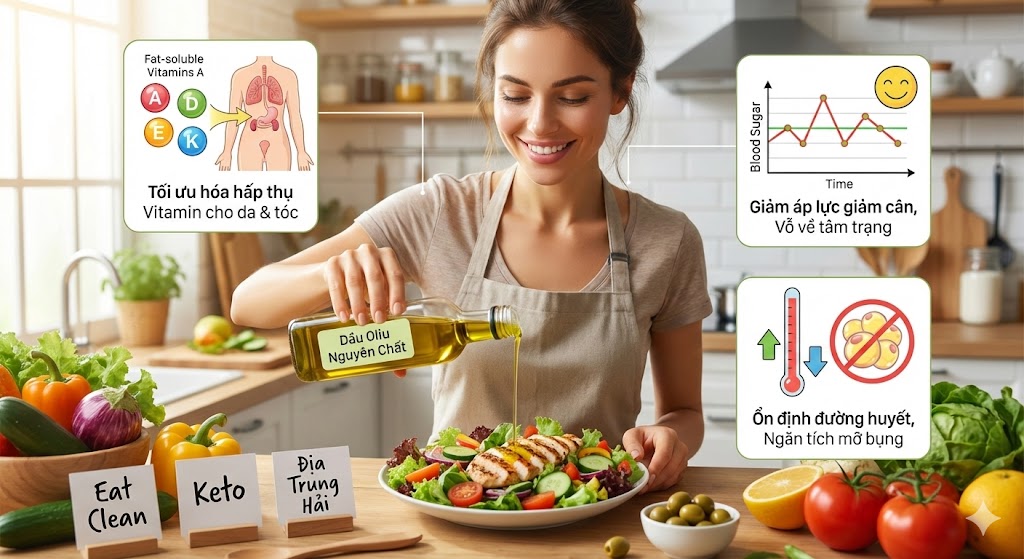 Dầu oliu có tốt cho người đang giảm cân không?