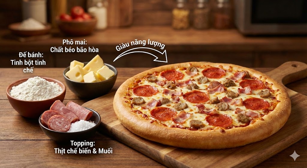 Pizza là gì? Vì sao pizza chứa nhiều calo?