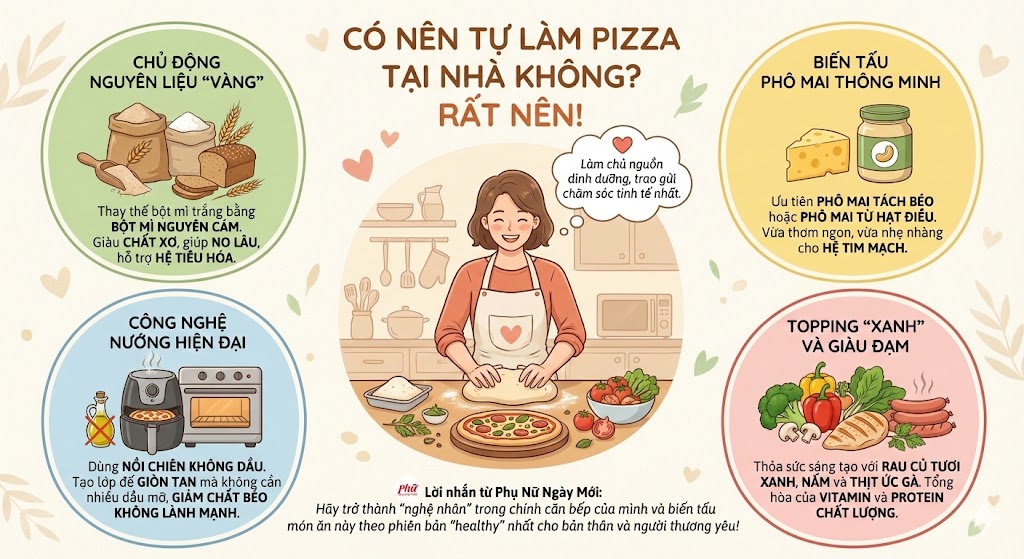 Có nên tự làm pizza tại nhà không?