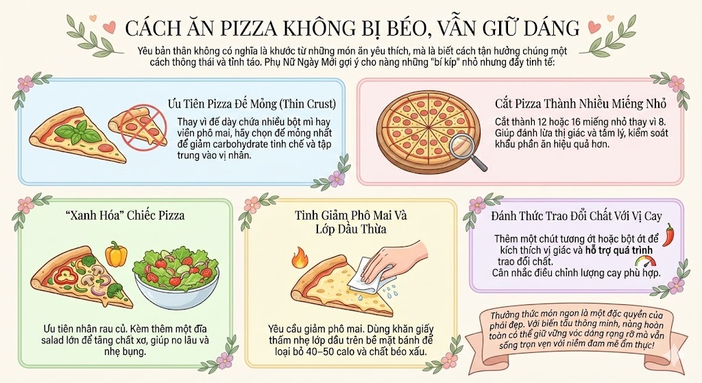Cách ăn pizza không bị béo, vẫn giữ dáng