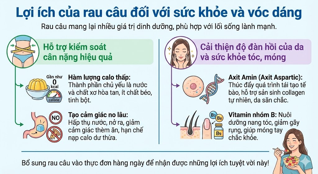 Những lợi ích thiết thực của rau câu đối với sức khỏe và vóc dáng