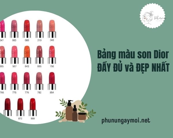 bảng màu son dior